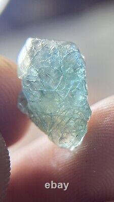 7Cts Extremely Rare Transparent Etched Blue Grandidierite Crystal/Floater@PAK