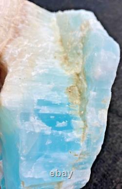 831-Grams Extremely Rare Quality Sky Color Caribbean Calcite freeform Crystal