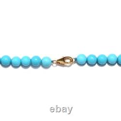89. Ct AAA Extremely Rare Sleeping Beauty Turquoise Beaded 14K Over 16 Necklace