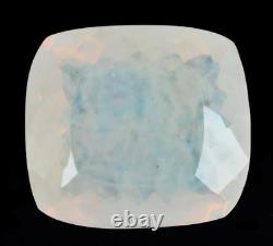 90.05 Ct Natural Yellow Opal Blue Fire Extremely Rare Cushion Certified Gemstone