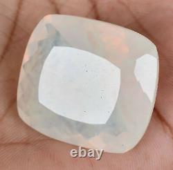 90.05 Ct Natural Yellow Opal Blue Fire Extremely Rare Cushion Certified Gemstone