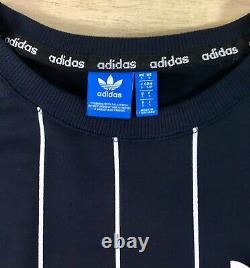 Adidas Eason Chan Extremely Rare Blue Striped Crew Neck Sweater