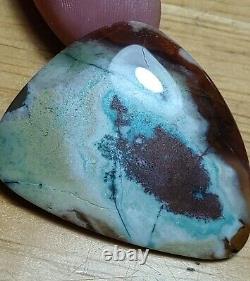 All Natural Blue Opal Petrified Wood Copper Heart Shape 54.95 CT Extremely Rare