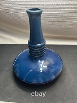 Antique AWAJI JAPAN Pottery VASE 9.5 Extremely Rare Form! Possibly OOAK Deco