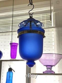 Antique Bell Jar Lantern OLD Chandelier 1800s Lighting Extremely RARE