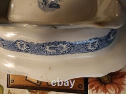 Antique Flow Blue ORIENTAL with beautiful Gold Trim. England EXTREMELY RARE