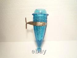 Antique Oldtimer Glass Vase Blue Extremely Rare