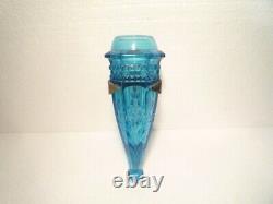 Antique Oldtimer Glass Vase Blue Extremely Rare