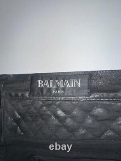 BALMAIN JEANS $1050 (EXTREMELY RARE) Biker Denim Jean Black Mens