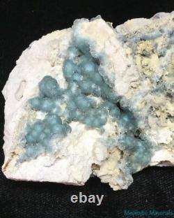 BEAUTIFUL NEW FIND LARGE EXTREMELY VERY, VERY RARE BLUE Wavellite Arkansas