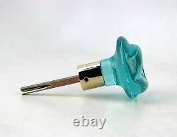 Baccarat Extremely Rare Empreinte Turquoise Crystal Gilt Door Handle France