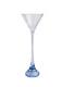 Baccarat Light Blue Martini Glass With Star Etching Med 9 7/8 Extremely Rare