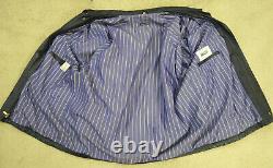 Bally Extremely Rare Navy Blue Leather Jacket 48-2XL Exquisite
