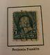 Benjamin Franklin 1894 Extremely Rare Blue 1 cent Stamp 127 Years Old