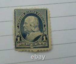 Benjamin Franklin 1894 Extremely Rare Stamp 127 Years Old Blue 1 Cent