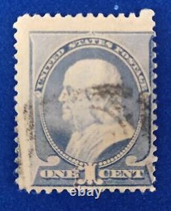 Benjamin Franklin Extremely Rare Stamp Blue 1 Cent