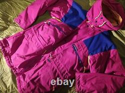 Berghaus Serac Extrem RARE Vintage Insulated Gore-Tex 80s Pink/Navy Jacket L