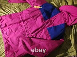 Berghaus Serac Extrem RARE Vintage Insulated Gore-Tex 80s Pink/Navy Jacket L