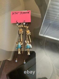 Betsey Johnson Blue Angel Earrings Extremely Rare 1