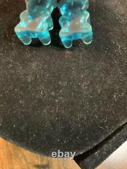 Betsey Johnson Blue Gummy Bear Earrings Extremely Rare- DP4
