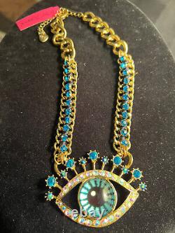 Betsey Johnson The Eyes Have It Eyeball Statement Necklace Extremely Rare 8
