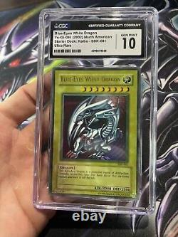 Blue Eyes White Dragon SDK-001 Faded CGC 10 Yu-Gi-Oh