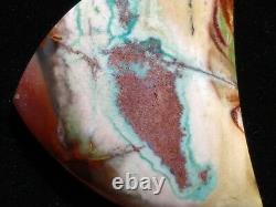 Blue Opal Petrified Wood with Copper Heart & Stars Shape 54.95 CT Extremely Rare