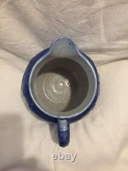 Blue & White Extremely Rare Daisy Cluster Pitcher