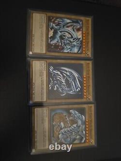 Blue eyes white dragon x3