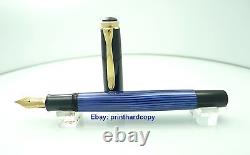 Brand New Old Style Pelikan M400 Blue Fountain Pen 14k Gold Nib EXTREME RARE