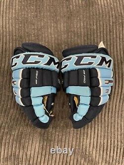 CCM HG12 Pro Stock Extremely Rare Baby Blue / Dark Blue Gloves