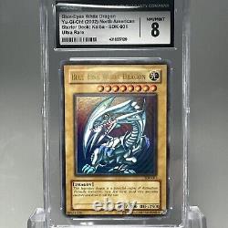 CGC 8 Yu-Gi-Oh! TCG Blue-Eyes White Dragon Kaiba SDK-001 Unlimited Ultra Rare