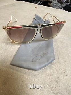 Cazal Sunglasses Extremely Rare Color. Model 866 Gold, Red, Black, White
