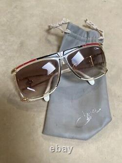 Cazal Sunglasses Extremely Rare Color. Model 866 Gold, Red, Black, White