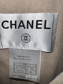 Chanel Sand Beige Denim Jacket Bust 40 Pants size 46 Extremely RARE