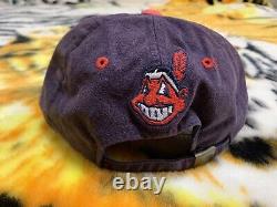 Cleveland Indians Vintage Wahoo Cap Extremely Rare Embroidery Collectors Adult
