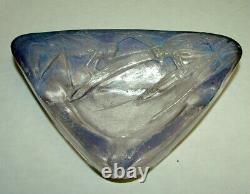 Consolidated Glass Katydid Ashtray Blue Wash Art Deco Extremely Rare See Photos
