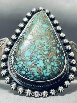Cortez Turquoise Extremely Rare Vintage Navajo Sterling Silver Bracelet