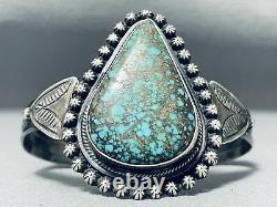 Cortez Turquoise Extremely Rare Vintage Navajo Sterling Silver Bracelet
