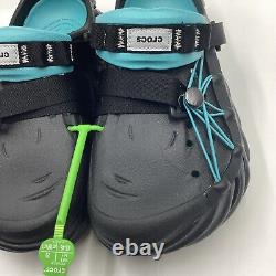 Crocs Echo Reflective Laces Clog'Black Teal/Blue' Mens Size 11 Extremely Rare