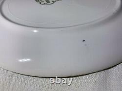 Currier & Ives Blue Royal China Extremely Rare Indented Luncheon Plate with Cup