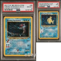 DOUBLE HOLO Shining Gyarados & Magikarp PSA 8/9 Pokemon NeoRevelation Sequential