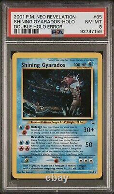 DOUBLE HOLO Shining Gyarados & Magikarp PSA 8/9 Pokemon NeoRevelation Sequential