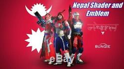 Destiny Nepal T-Shirt, Shader & Emblem! Extremely Rare