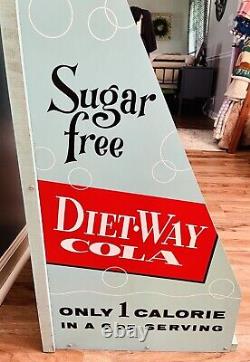 Diet Way by Double Cola 1960s Wooden Store Display Extremely Rare Vintage