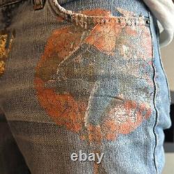 Dolce Gabbana Printed Denim in Light Wash extremely rare, 9/10 condition