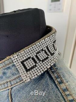Dolce Gabbana denim jacket crystals collar extremely RARE