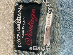 Dolce Gabbana denim jacket crystals collar extremely RARE