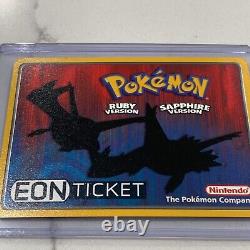 EON TICKET Pokemon Ruby and Sapphire E-Reader Card GBA RARE and Authentic