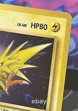 ERROR Zapdos Japanese Fossil HEAVY Full Holo Bleed 4 Swirls? Extremely Rare